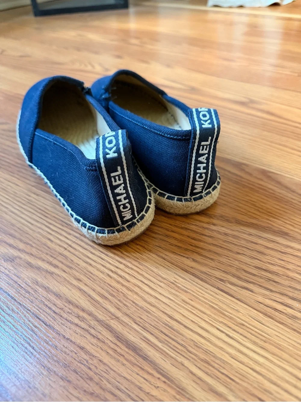 Michael Kors Navy Canvas Slip-On Espadrilles Size 7